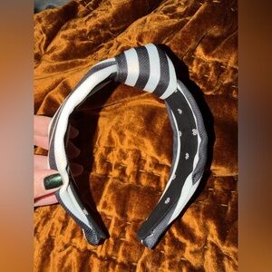 Lele Sadoughi Monochrome Striped Headband